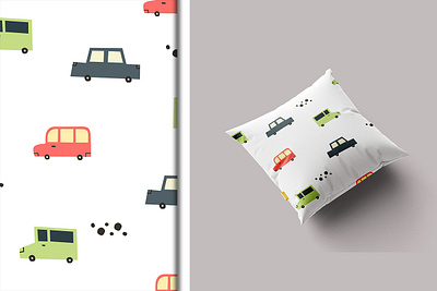 Cute Car Transport Seamless Pattern graphic design kids pattern