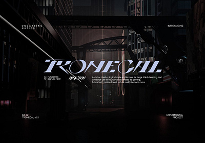 Tronecal - Display Font display font font typeface futuristic font futuristic typeface modern font tronecal