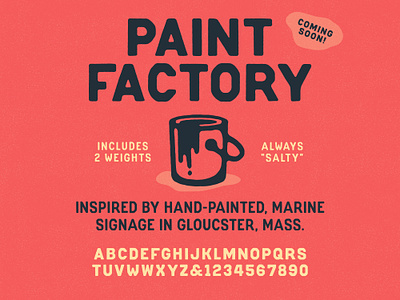 Paint Factory (soon) font lettering marine nautical paint sans type typedesign vintage