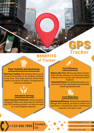 Flyer of GPS tracker company branding business flyer corporate flyer design flyer flyer design graphic design illustration
