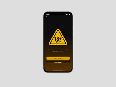 Warning screen 18+ Content - Day 54 #DailyUIChallenge challenge dailyui dailyuichallenge ui