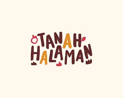 Tanah Halaman branding lettering logo logo