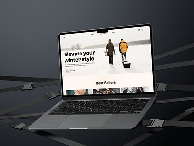 Clothes Landing Page - UI/UX brown clothes clothing design e commerce figma graphic design ui ui ux user experience user interface ux web design winter