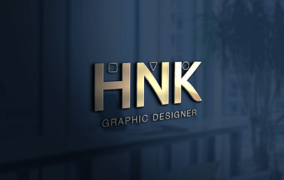 HNK Logo branding dribbble elegant design graphic design graphics hnk design hnk graphic design logo design mockup logo