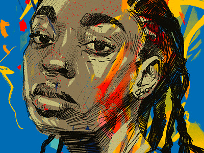 Little Simz character illustrated portrait illustration illustrator little simz music musician people portrait portrait illustration portrait illustrator procreate rap rapper rnb woman woman power