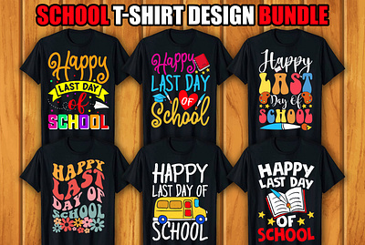 100th day of school T-shirt Design Bundle graphic design typography t shirt