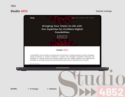 Studio 4852 Website redesign design ui user interface web website