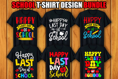 100th day of school T-shirt Design Bundle typography t shirt