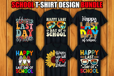 100th day of school T-shirt Design Bundle graphic design typography t shirt