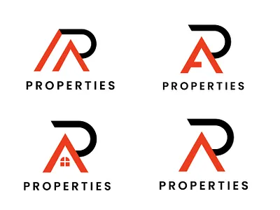 properties seller company logo / letter R A logo design branding construction companys logo design home logo logo logo design modern logo modern logo design properties logo
