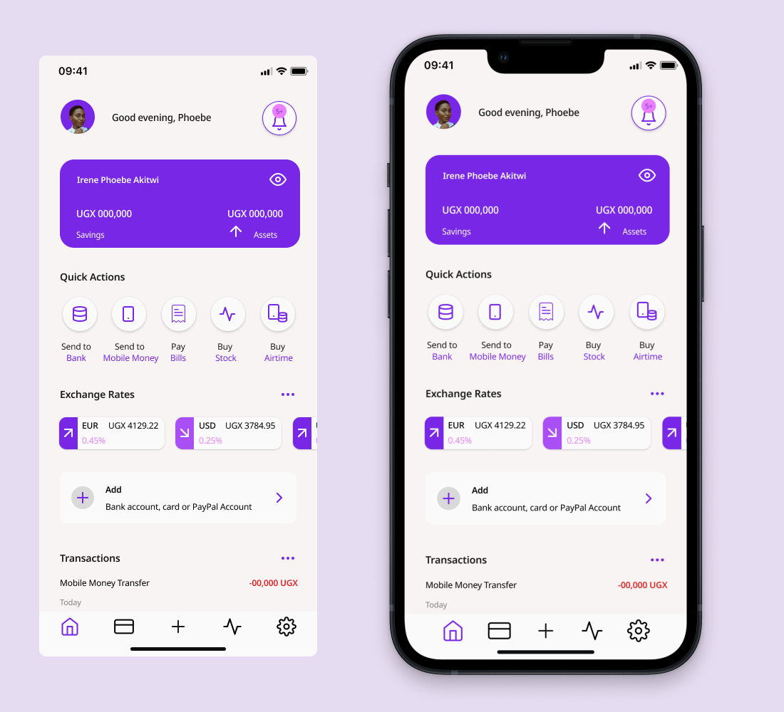 Mobile banking UI Design by Irene Phoebe Akitwi on Dribbble