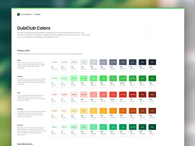 DubClub Jackpot Design System: Colors colors design system