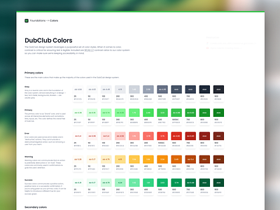 DubClub Jackpot Design System: Colors colors design system