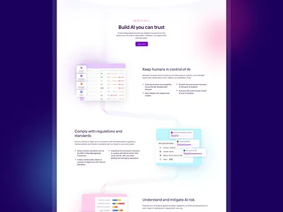 Credo AI website ai brand identity branding digital product features flow governance homepage landing page lines minimal rai software tech typography ui web app web design website