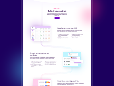 Credo AI website ai brand identity branding digital product features flow governance homepage landing page lines minimal rai software tech typography ui web app web design website