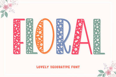 Floral Display Font bubble font cursive font display font fancy font handwriting font symbols font
