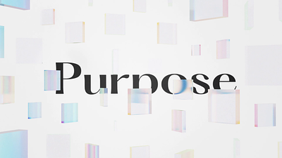 Purpose through design. 3d graphic design motion graphics