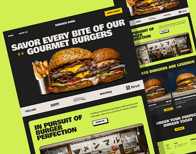 Burger Website Landing Page branding burger design designagency food website inspiration landing page layoutdesign portfolio ui uidesign uiux userexperience userinterface ux uxdesign web design webdesign webdesigner website