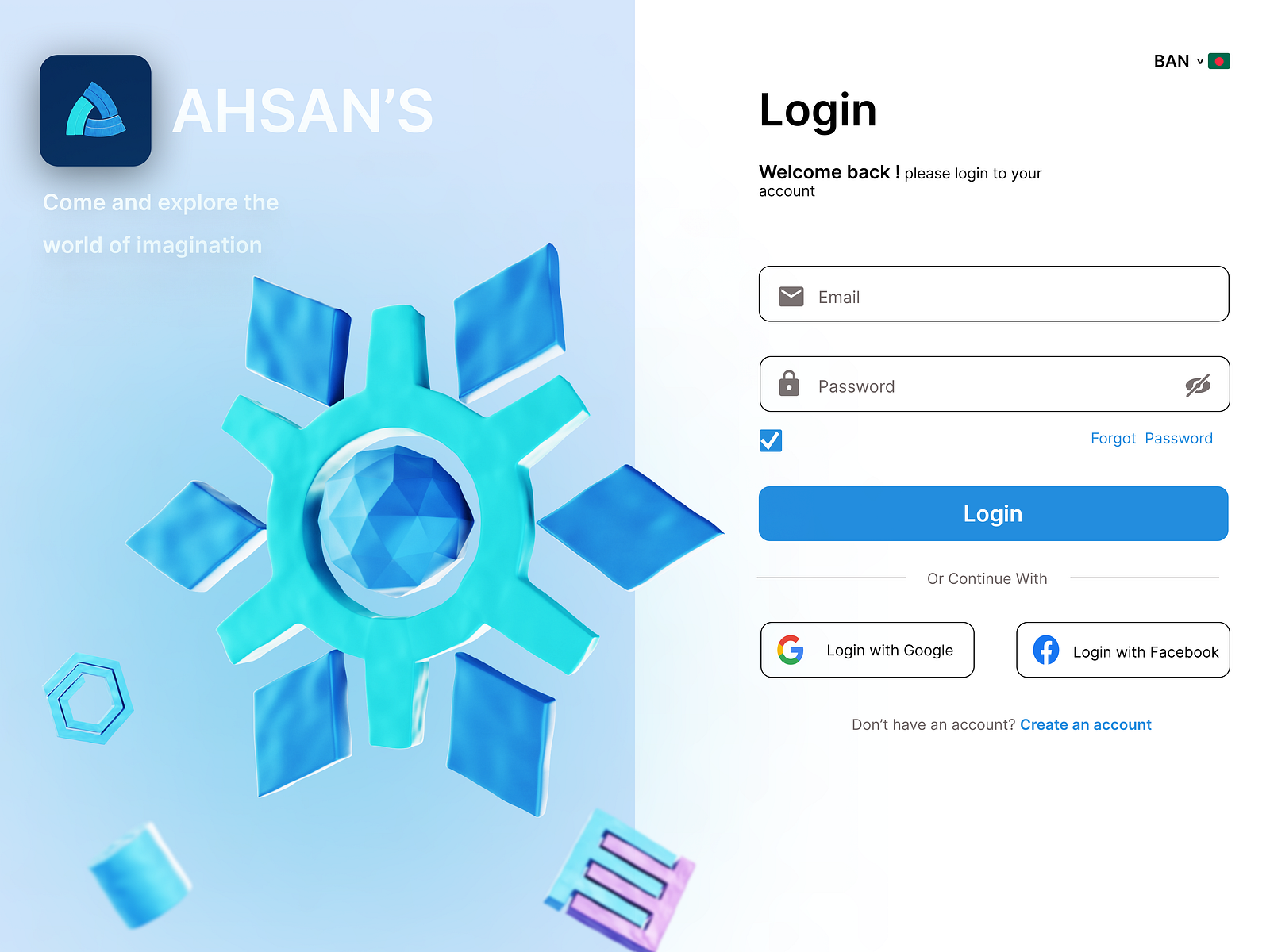 Login UI Design by Akash Ahsan on Dribbble
