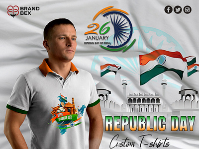 Republic Day Social Media Poster | Cutom T-Shirt creatives custom tshirt design flyer flyer design graphic design illustration poster poster design republic day republic day poster republic day poster design republic day social media poster social media poster tshirt