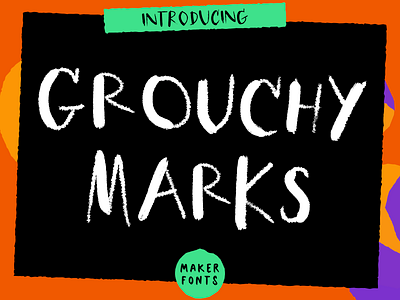 MF Grouchy Marks Handmade Font branding design font typography