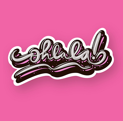 Ohlala branding design friendship graphic design illustration lettering logo love ohlala procreate typography vector