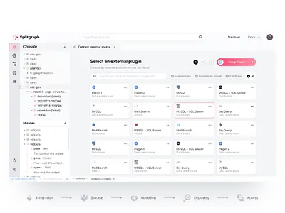 Splitgraph code data design github platform ux web