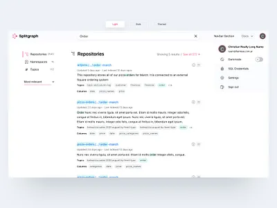 Splitgraph data github ux