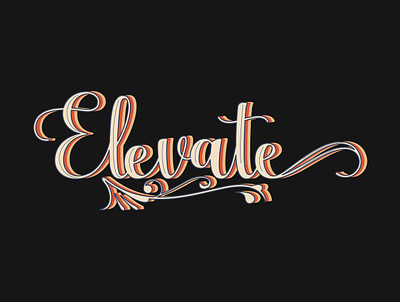 Elevate Words Premium Typography branding elevate elevate words premium typography illustration lettering logo design primiumtypography typography vector word typography