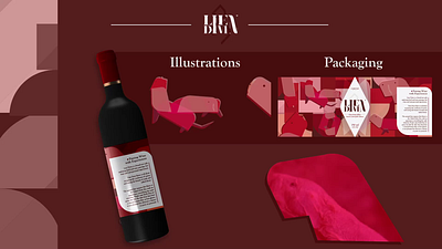 Lien Divin animation design graphic design illustration motion graphics packaging design wine wine packaging