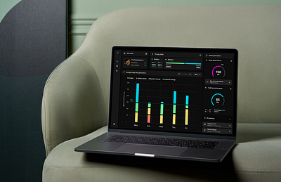 :// Solarpunk clean ui dark mode dashboard data eco information presentation interaction designer interface lead product designer mock up modern power management product design stylish ui sustainable ui ui design user experience ux uxui