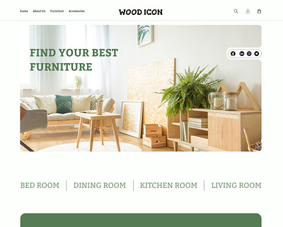 Furniture eCommerce Landing Page design landing page ui ux