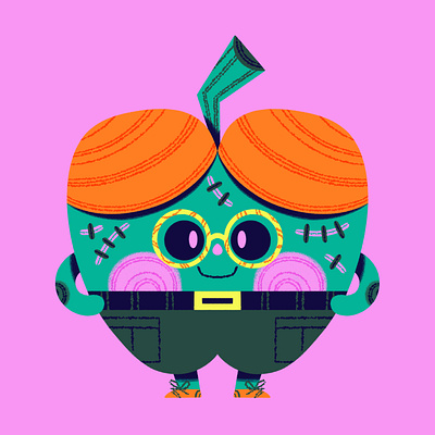 Fall Friends apple character design character illustration design fall fall art fall foods illustration mushroom pumpkin