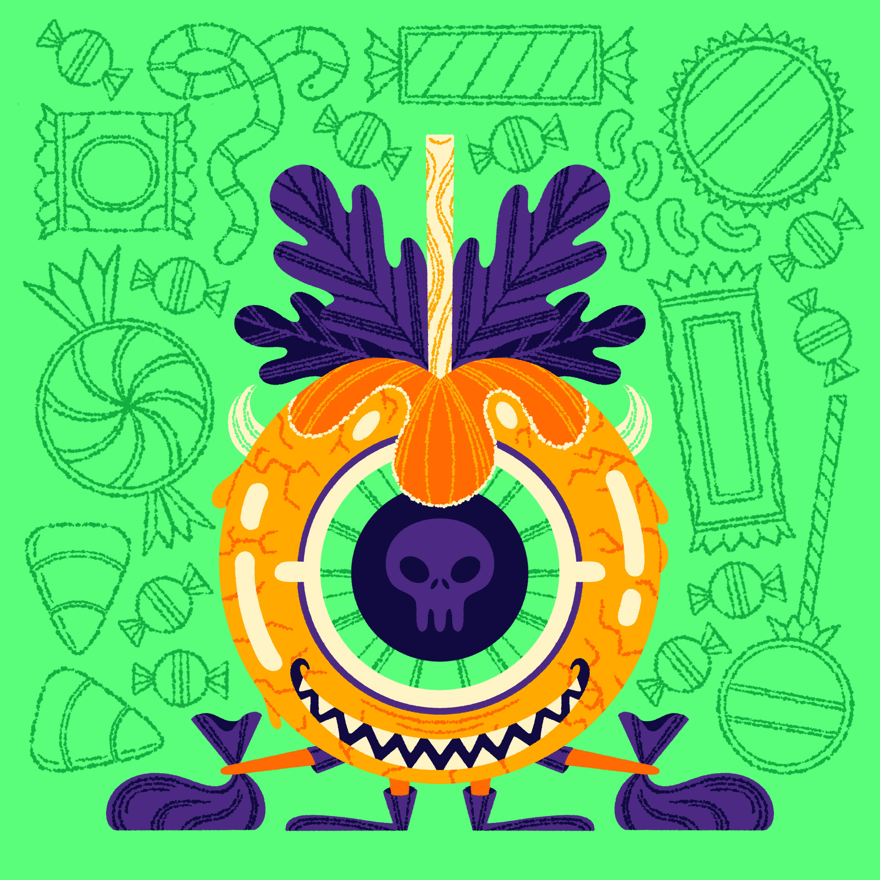 Inktober 2020 candy character art character design fairy halloween illustration inktober mad scientist monster pumpkin scarecrow witch