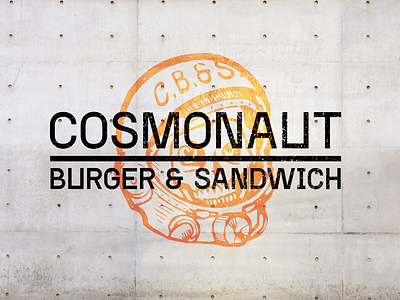 Illustration / branding, Cosmonaut Burger & Sandwich brand brand identity branding burger california hollywood illustration logo logo design restaurant sandwich
