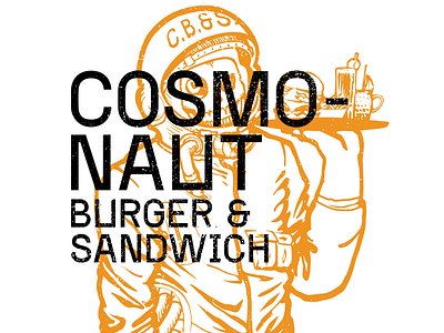 Illustration / branding, Cosmonaut Burger & Sandwich brand brand identity branding burger california hollywood illustration illustrator indesign logo logo design photoshop procreate restaurant sandwich typography