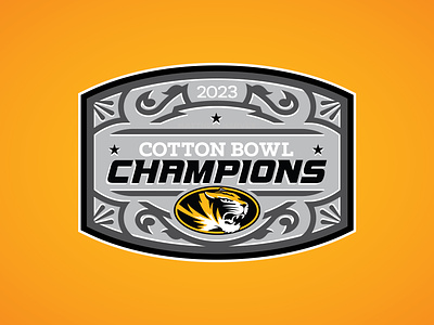 MISSOURI TIGERS 2023 COTTON BOWL CHAMPIONS - Logo Concept branding cfp champions college football cotton bowl matt harvey missouri mizzou tigers