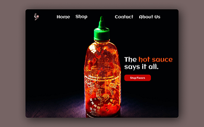 Hot Sauce Landing Page branding ui web design