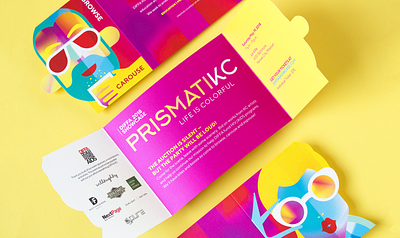 Prismatic Event Invitation adobe illustrator design graphic design illustration invitation logo metallic paper party invite