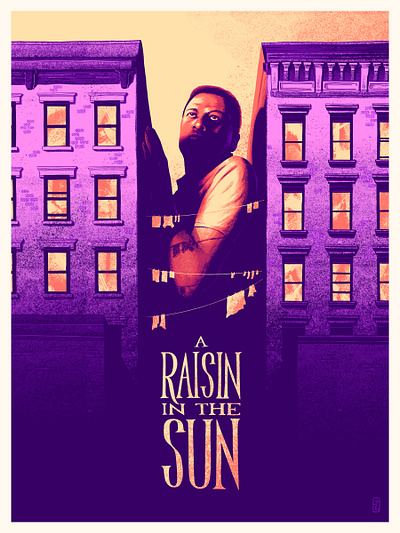A Raisin in the Sun chicago illustration movie portrait poster raisin in the sun sidney poitier