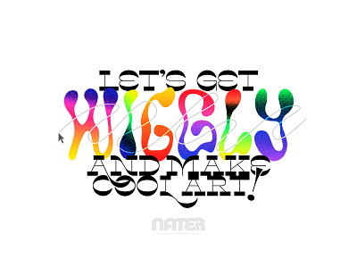 wiggly art design graphic design poster text art typography vector wiggly word art