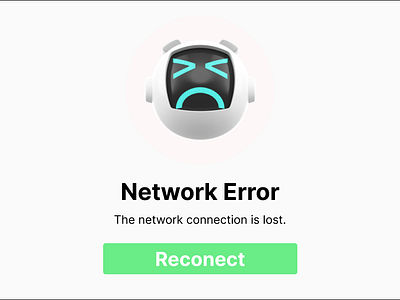 ChatterBot Network Error Panel inspiration ui ux