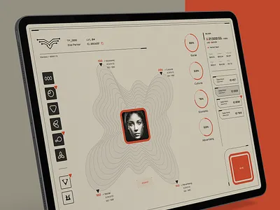 ID Concept branding clean crypto data design future graphic design illustration ipad orange profile responsive retro space ui ux vector