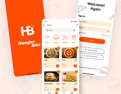Hunger Bite app app design casestudy figma product design trending ui user experince user interface ux