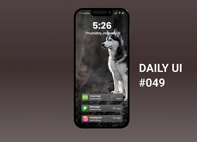 Daily UI #049-Notification design ui ux