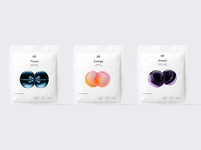 Nootropic Tea Packaging abstract brand design brand identity branding clean colorful minimal modern packaging