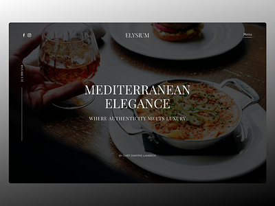 Web design for a Greek restaurant - Elysium design figma landing page web design web designer web designing webdesign website website design