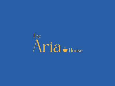 Symphony of flavours: Logo for "The Aria Coffee House" branding graphic design logo