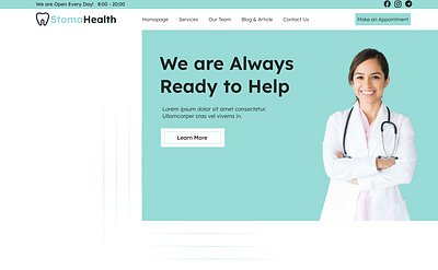 Dentist Clinic Website ui