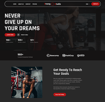 GYM Website ui